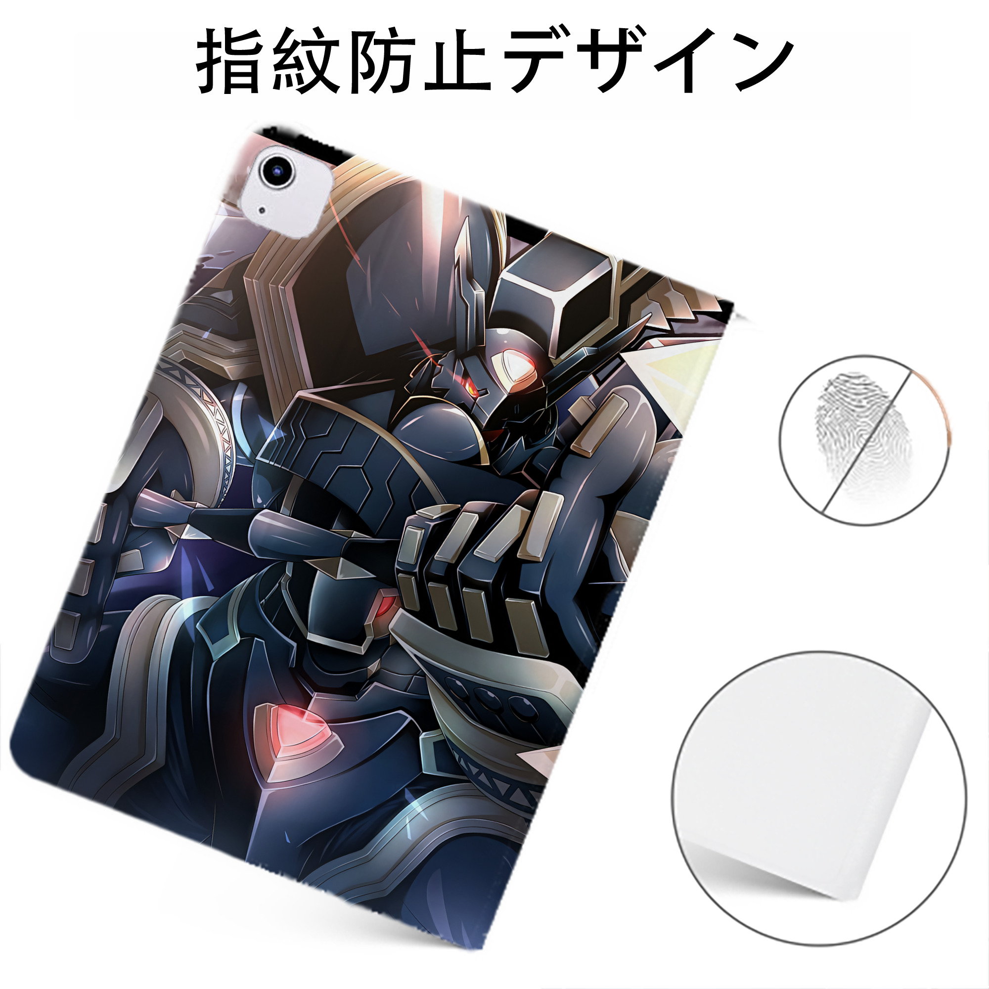 （画像用） Digimon デジタルモンスター/デジモン IPadケース ペンホルダー付き ブックスタイルデザイン